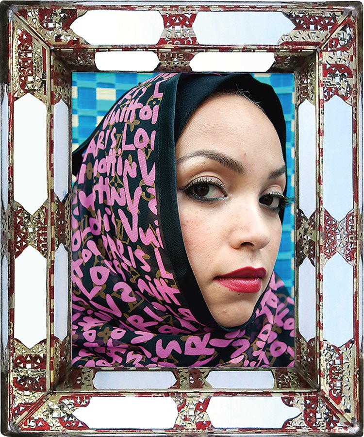 &ldquo;Gretchen,&rdquo; <em>My Designer Hijabs</em> series, 2012/1433, framed photography.